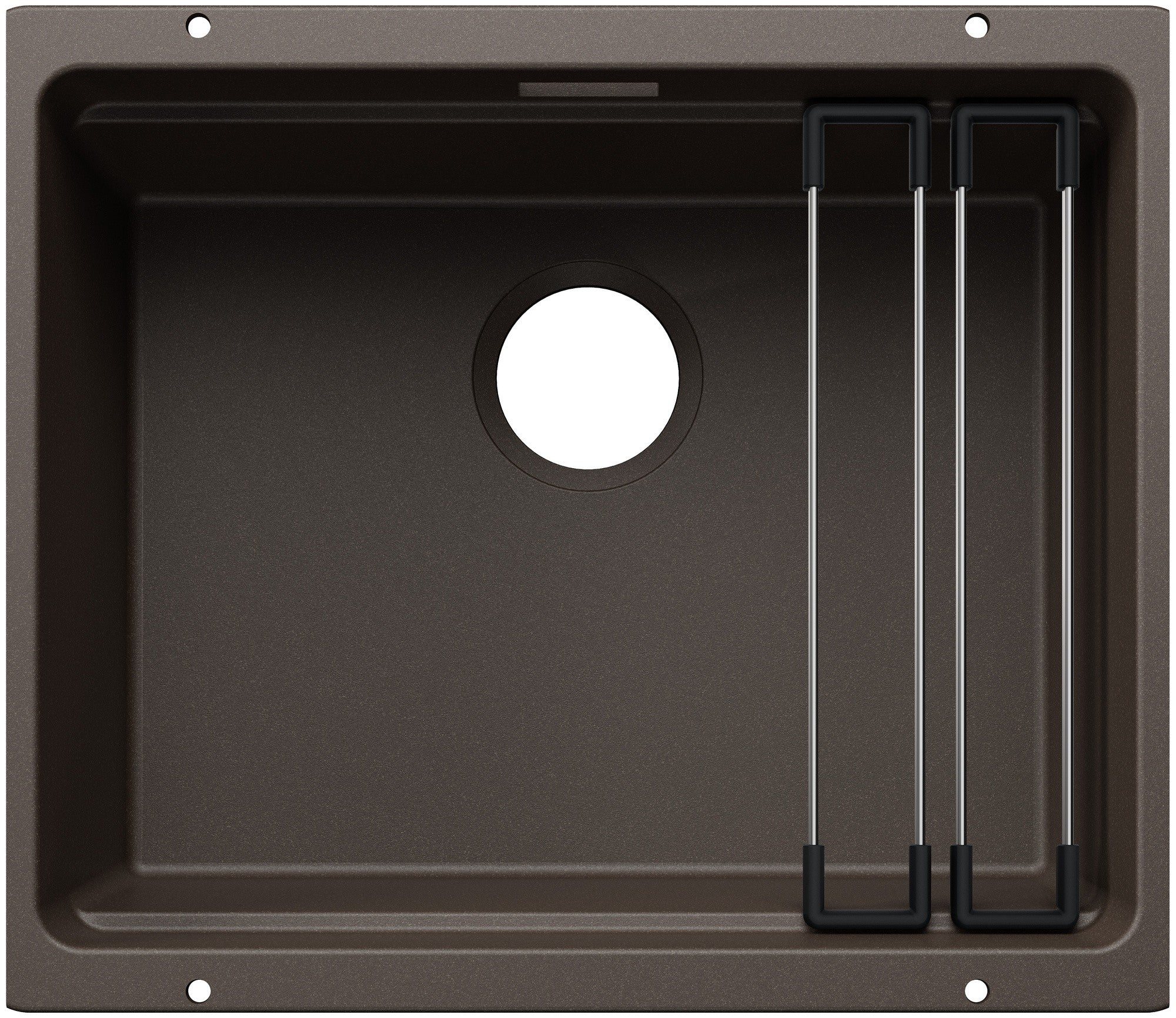 Chiuveta bucatarie Subline 500, 527760, sub blat, silgranit cafea 530 x 460 mm, Blanco